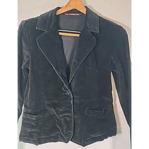 Vintage Womens Black Velvet Blazer Jacket SO So Real So Right Sz  Lg